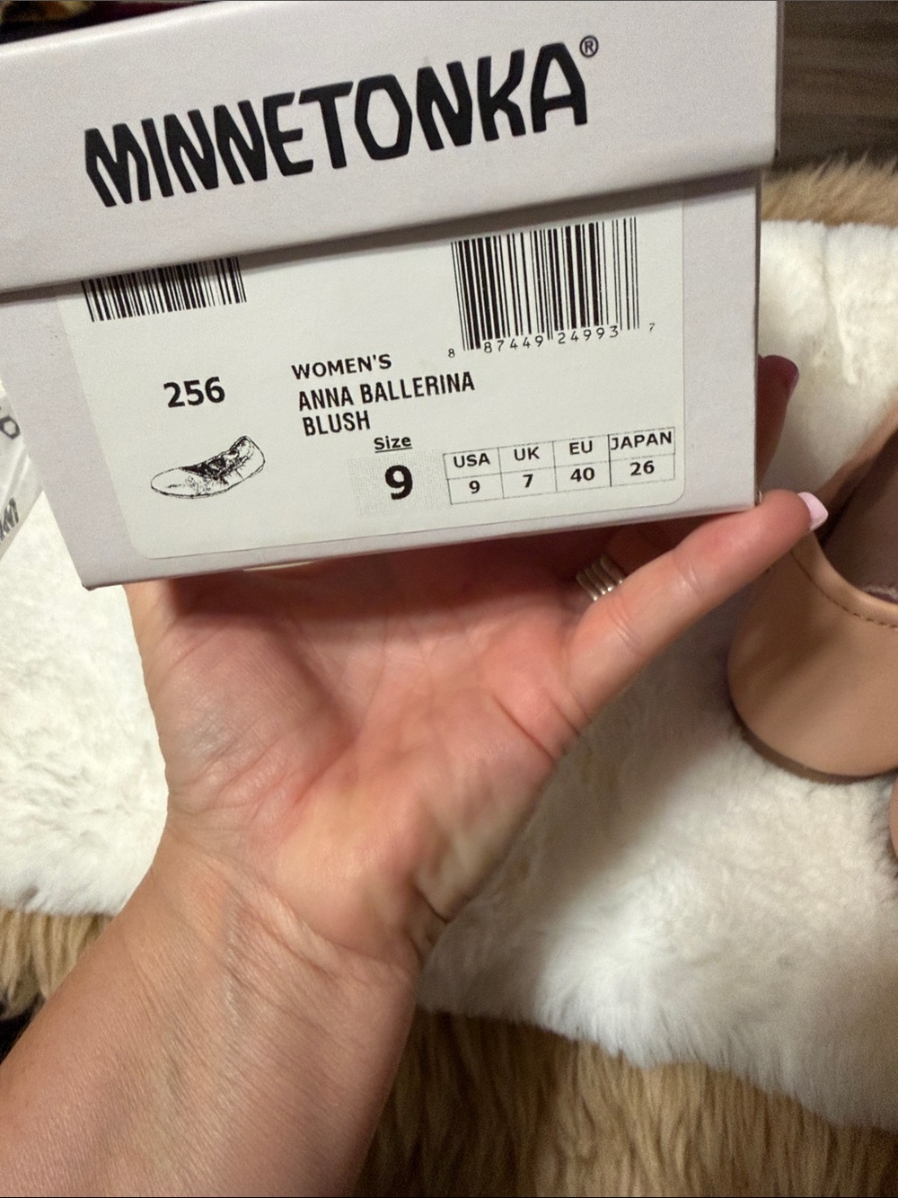 Minnetonka Women's Ballet Flats in Blush - Picture 5 of 6